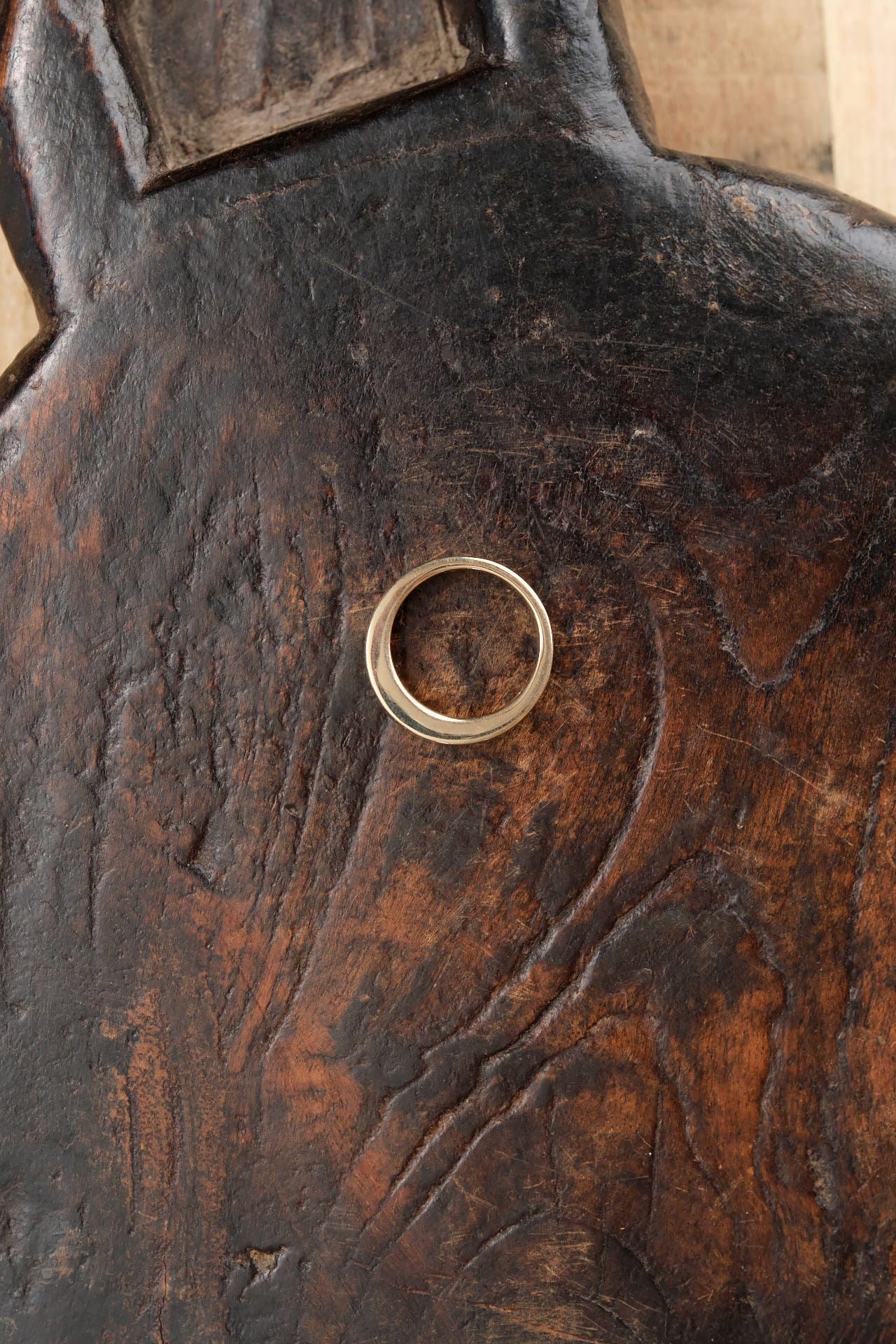 Young In The Mountains Jewelry Rings Shield Protection Ring in Montana Sapphire 14K Yellow Gold / 9