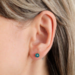 Young In The Mountains Jewelry Earrings Shobu Earrings in Chrysocolla 14K Yellow Gold / Pair