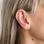 Young In The Mountains Jewelry Earrings Shobu Earrings in Purple Burro Creek Agate 14K Yellow Gold / Pair