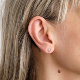 Young In The Mountains Jewelry Earrings Shobu Earrings in Purple Burro Creek Agate 14K Yellow Gold / Pair