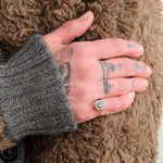 Young In The Mountains Jewelry Rings Sow Belly Agate Cerclen Ring 14K Yellow Gold / 6.25