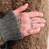 Young In The Mountains Jewelry Rings Sow Belly Agate Cerclen Ring 14K Yellow Gold / 6.25