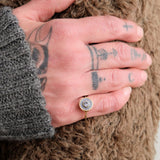 Young In The Mountains Jewelry Rings Sow Belly Agate Cerclen Ring 14K Yellow Gold / 6.25