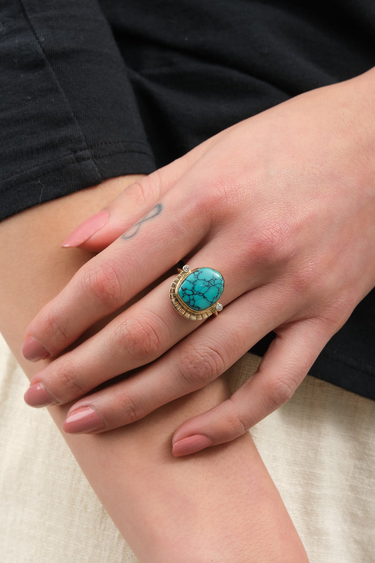 Young in the Mountains Teal Turquoise Reina Ring