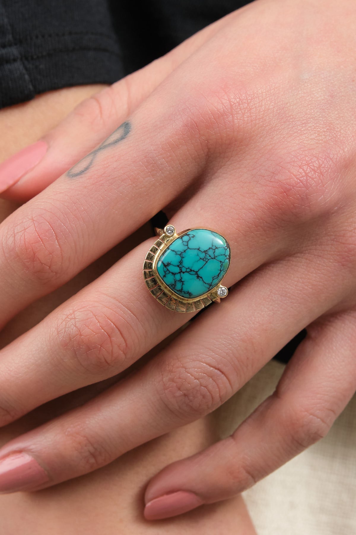 Young in the Mountains Teal Turquoise Reina Ring
