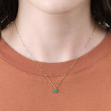 Young in the Mountains Vattam Chrysocolla Necklace in Turquoise and Gold  