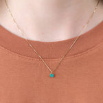 Vattam Chrysocolla Necklace in Turquoise and Gold by Young In the Mountains 