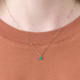 Vattam Chrysocolla Necklace in Turquoise and Gold by Young In the Mountains 