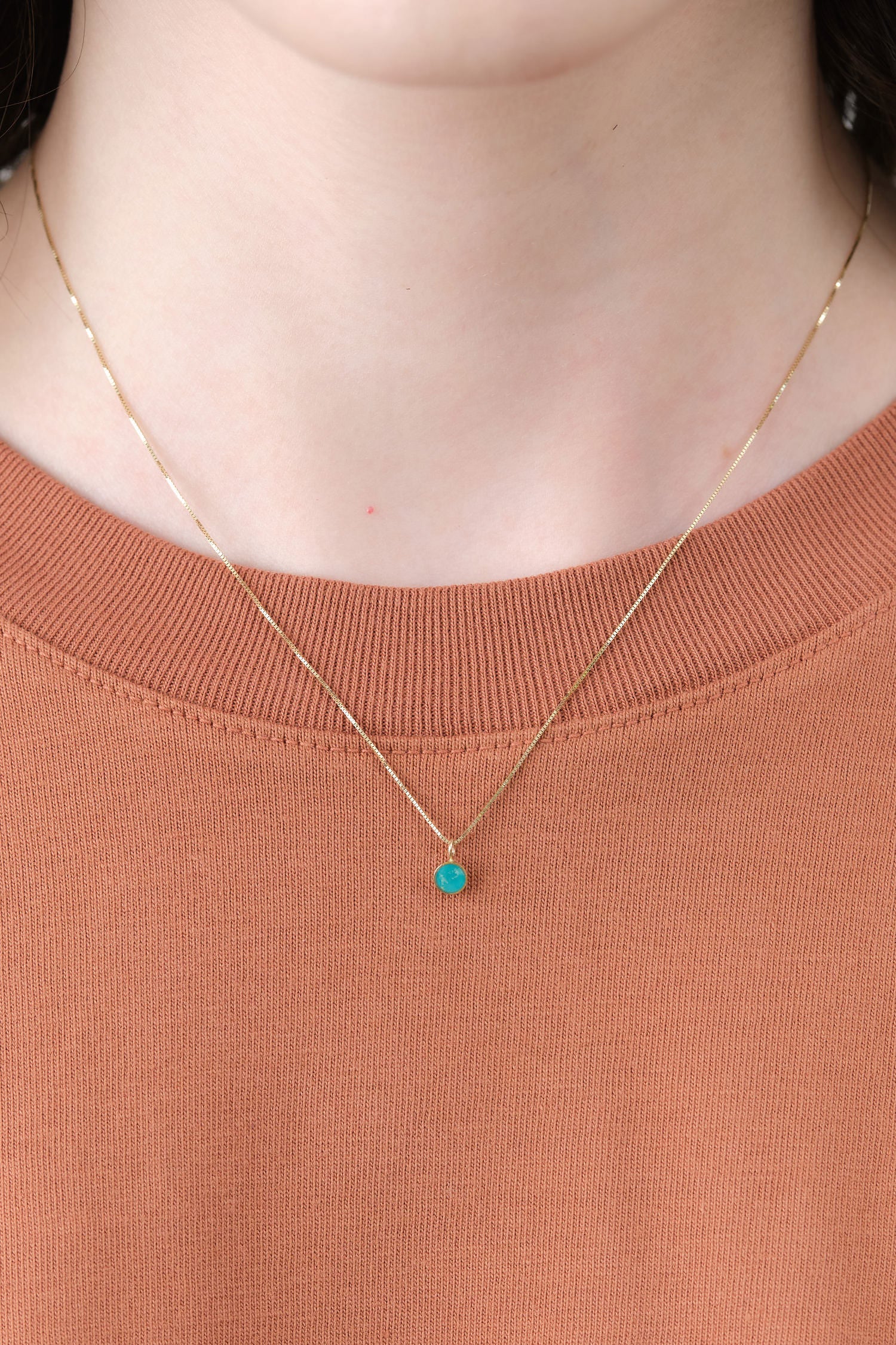 Vattam Chrysocolla Necklace in Turquoise and Gold by Young In the Mountains 