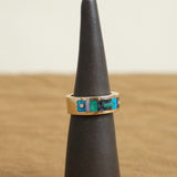 Young in the Mountains Gold Band and Multi Stone Diamond Composition #1 Inlay Ring