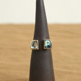 Front of Peili Ring in Sapphire and Variscite