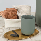 Zone Denmark UME Tooth Brush Mug in Olive Green Black White Eucalyptus and Taupe