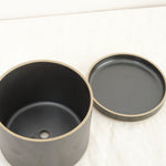 Large Planter in Black with plate