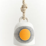 MQuan Art Ceramics Medium Round Thrown Bell: New Eye Marigold New Eye: Marigold / 7.5" x 5.25"