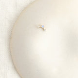 WWAKE Jewelry Earrings Mini Three Step Point Earrings 14K Gold / Single