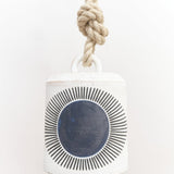 MQuan Art Ceramics Medium Wide Thrown Bell: New Eye Indigo New Eye: Indigo / 7" x 5.5"