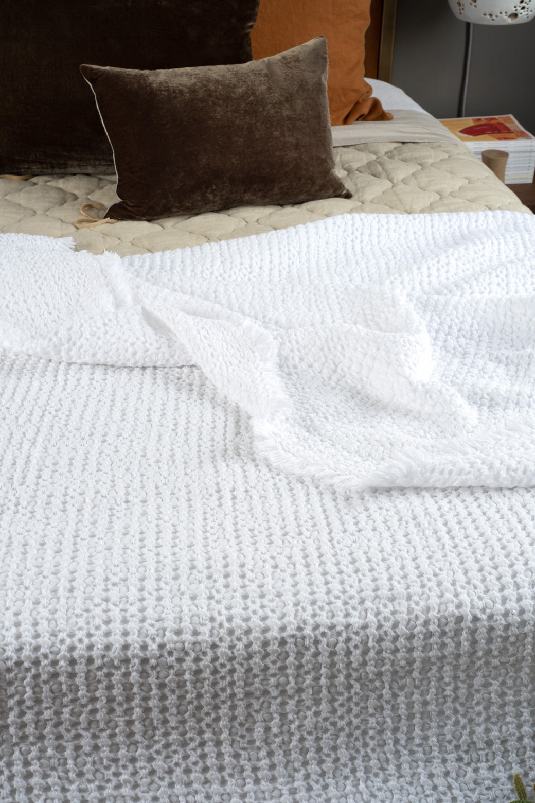 White Linen Blanket