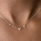 WWAKE Jewelry Necklaces Three Step Rose Cut Necklace Diamond / 16" Chain