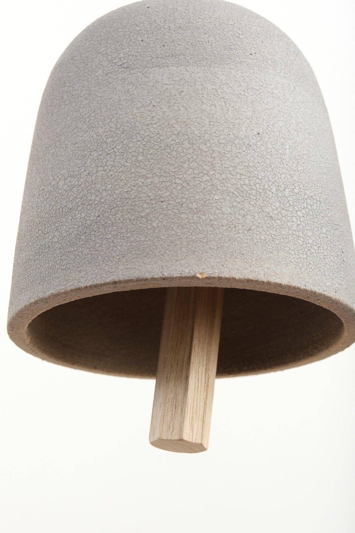 MQuan Art Ceramics Medium Round Thrown Bell In Grey Grey / 7.5" x 5.25"