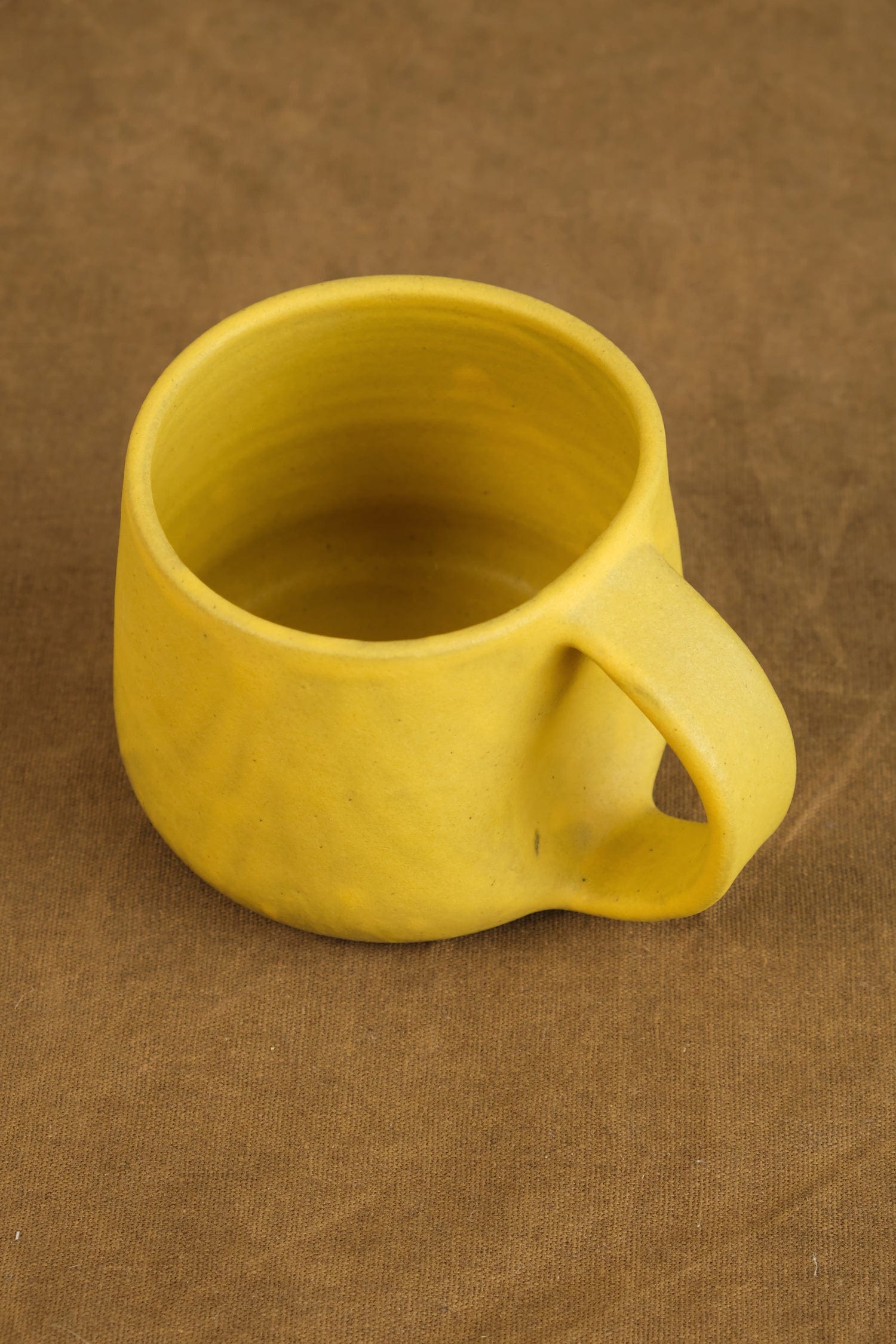 Inside of 8 oz Coffee Mug in Turmeric