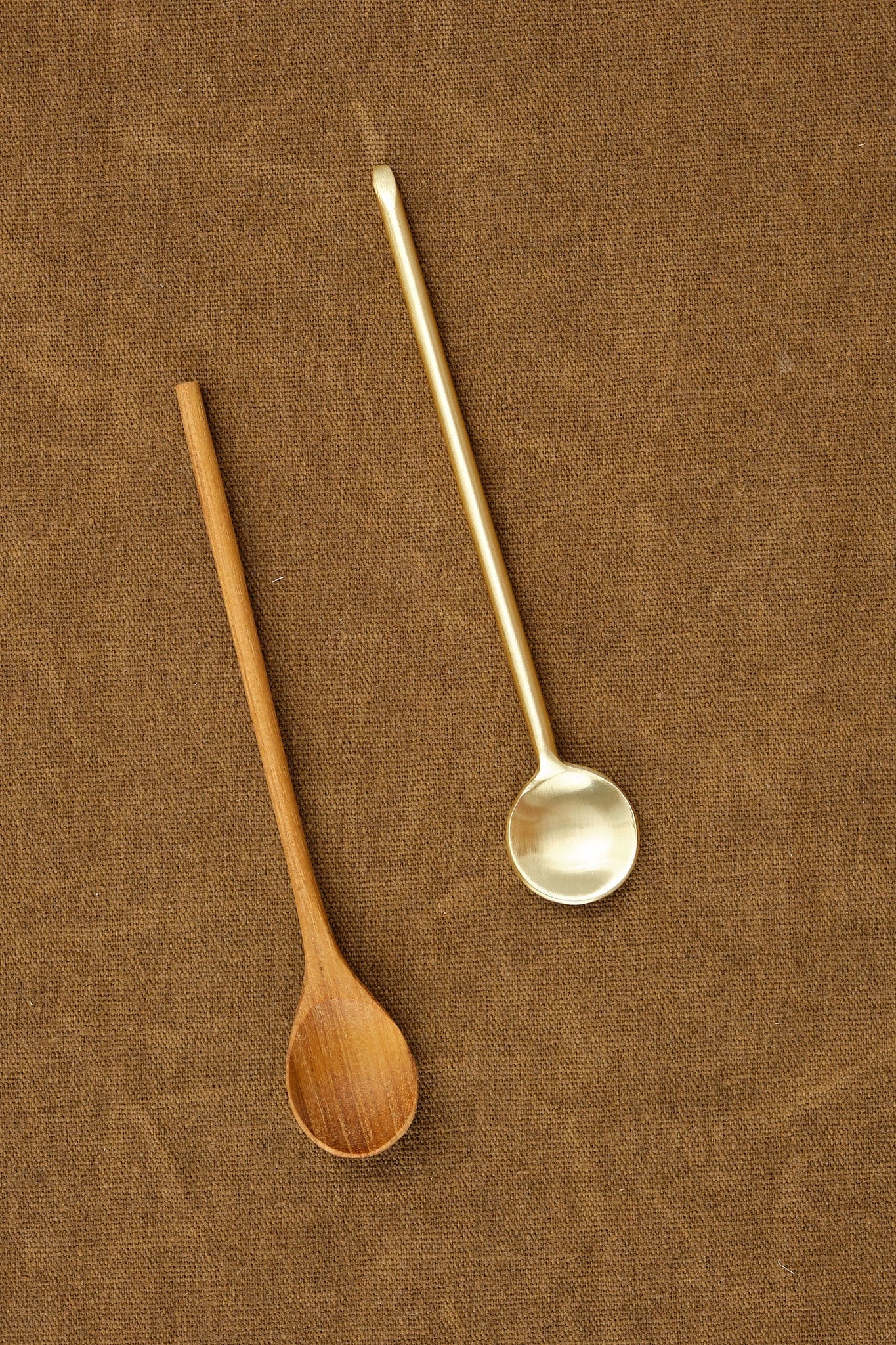 Be Home Home Kitchen Utensils Gold Thin Spoon Gold / 5"