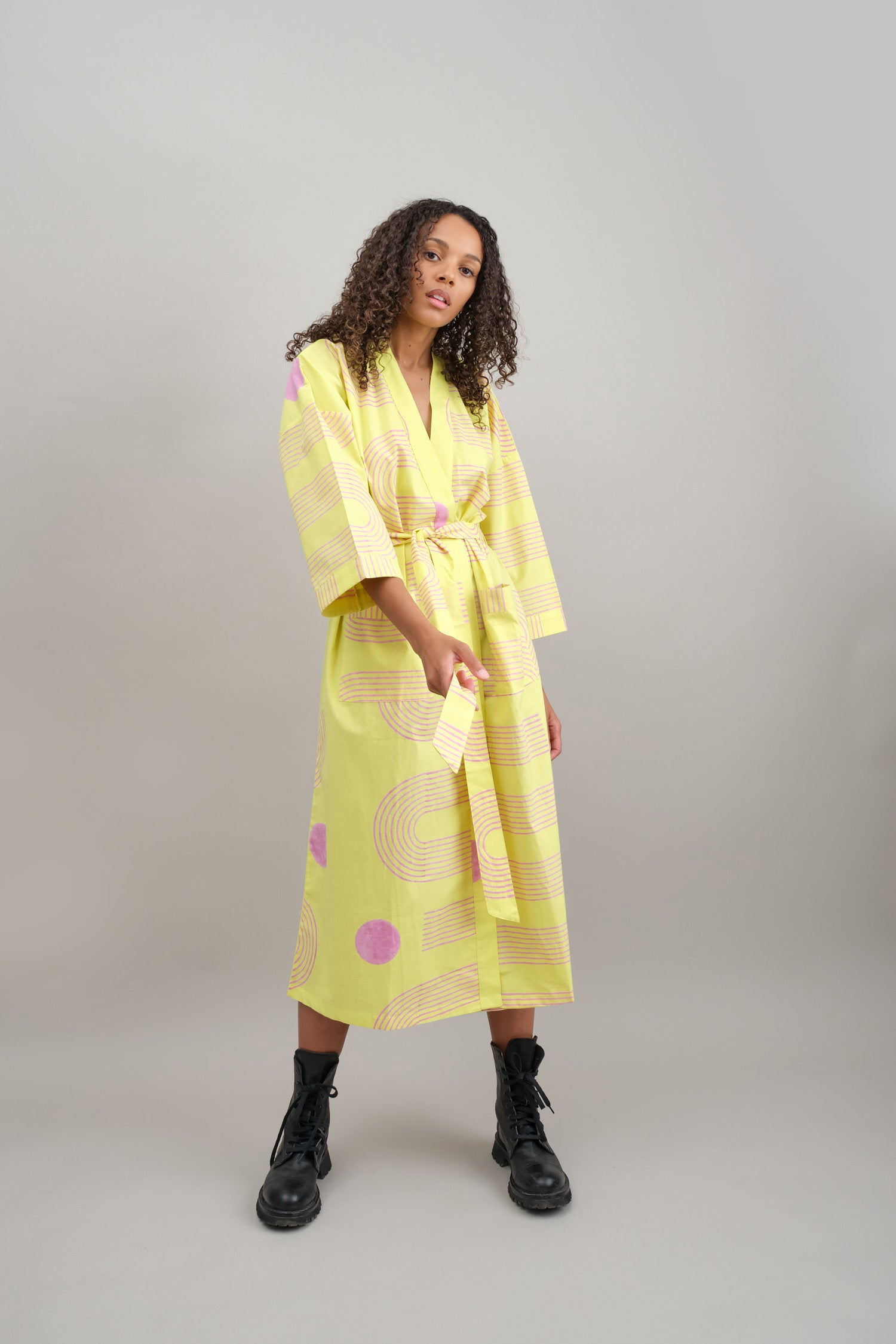 Block Shop Textiles Sidewinder Robe in Limeade