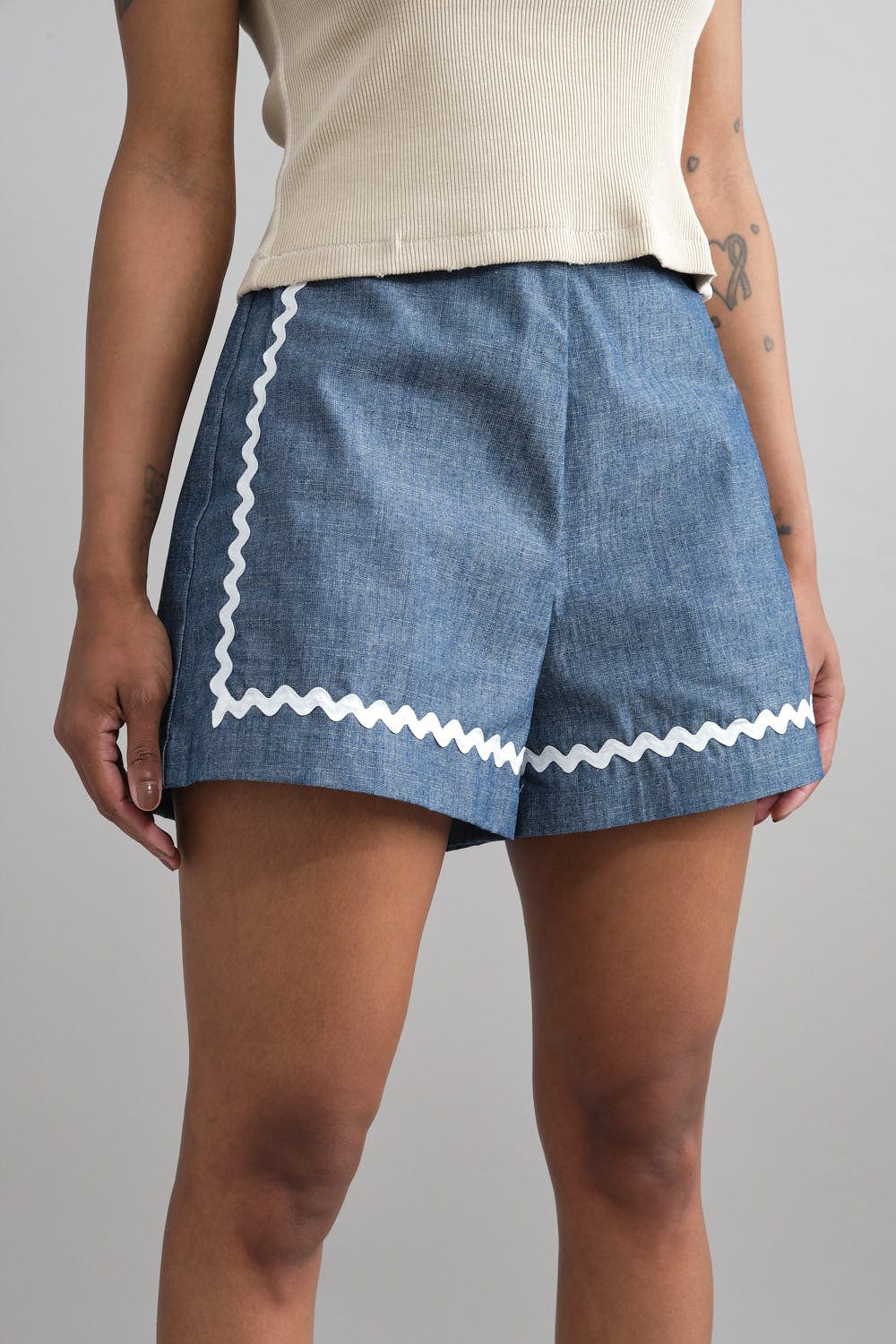 Front of Sydney Rickrack Shorts