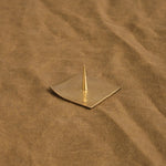 Daiyo Home Candle Holders Square Plate Brass Candle Stand Hammered Brass / 1.75" L X 1.75" W X 1" H