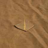 Daiyo Home Candle Holders Square Plate Brass Candle Stand Hammered Brass / 1.75" L X 1.75" W X 1" H