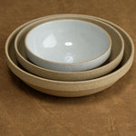 Hasami Porcelain Home Kitchen Dishware Large Round Bowl Natural / 8.5/8" D X 2" H