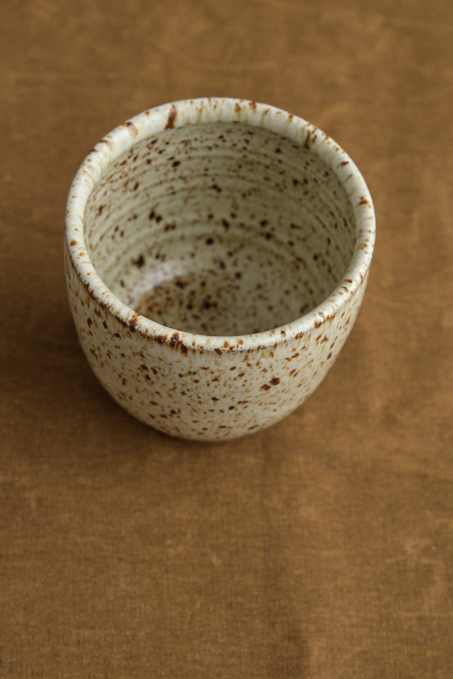 Ceramic Bloomer Cup with speckled glaze