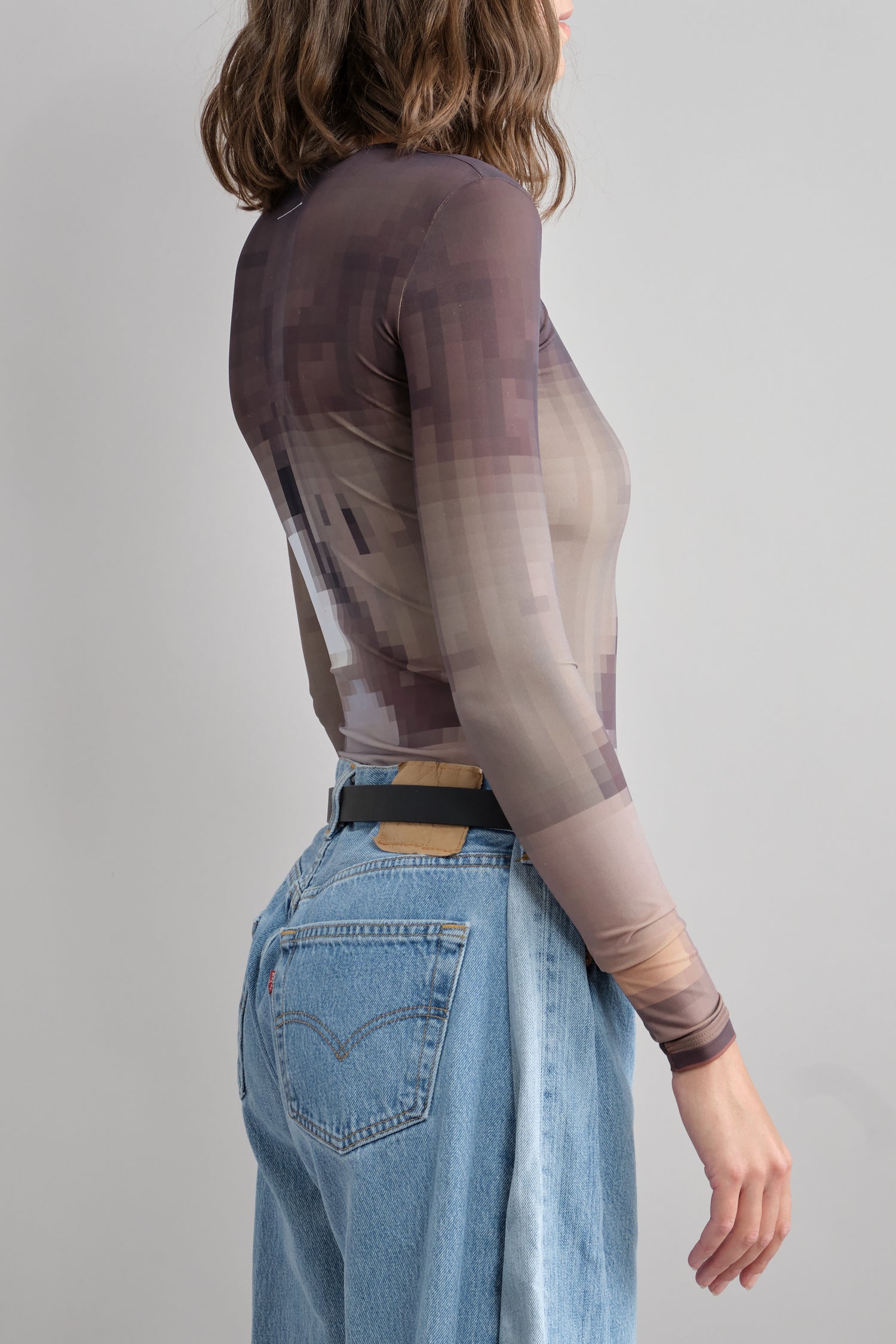 Side of Pixelated Bodysuit