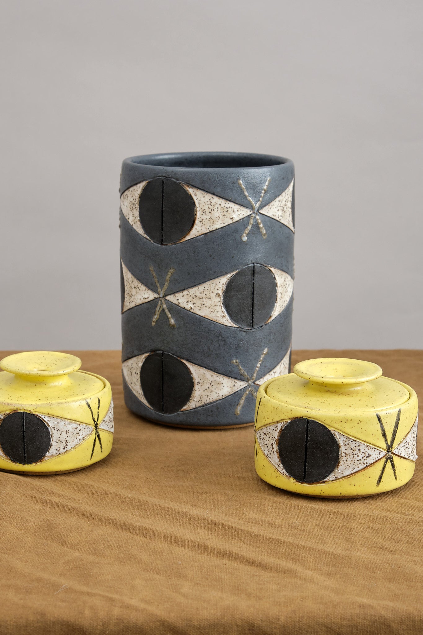 Felix Totem Vase with felix jars