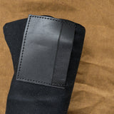 Mi Cocina Home Kitchen Utensils Knife Roll Black Canvas and Latigo Leather