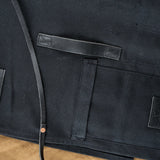 Mi Cocina Home Kitchen Utensils Knife Roll Black Canvas and Latigo Leather
