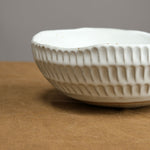 carved pottery bowl