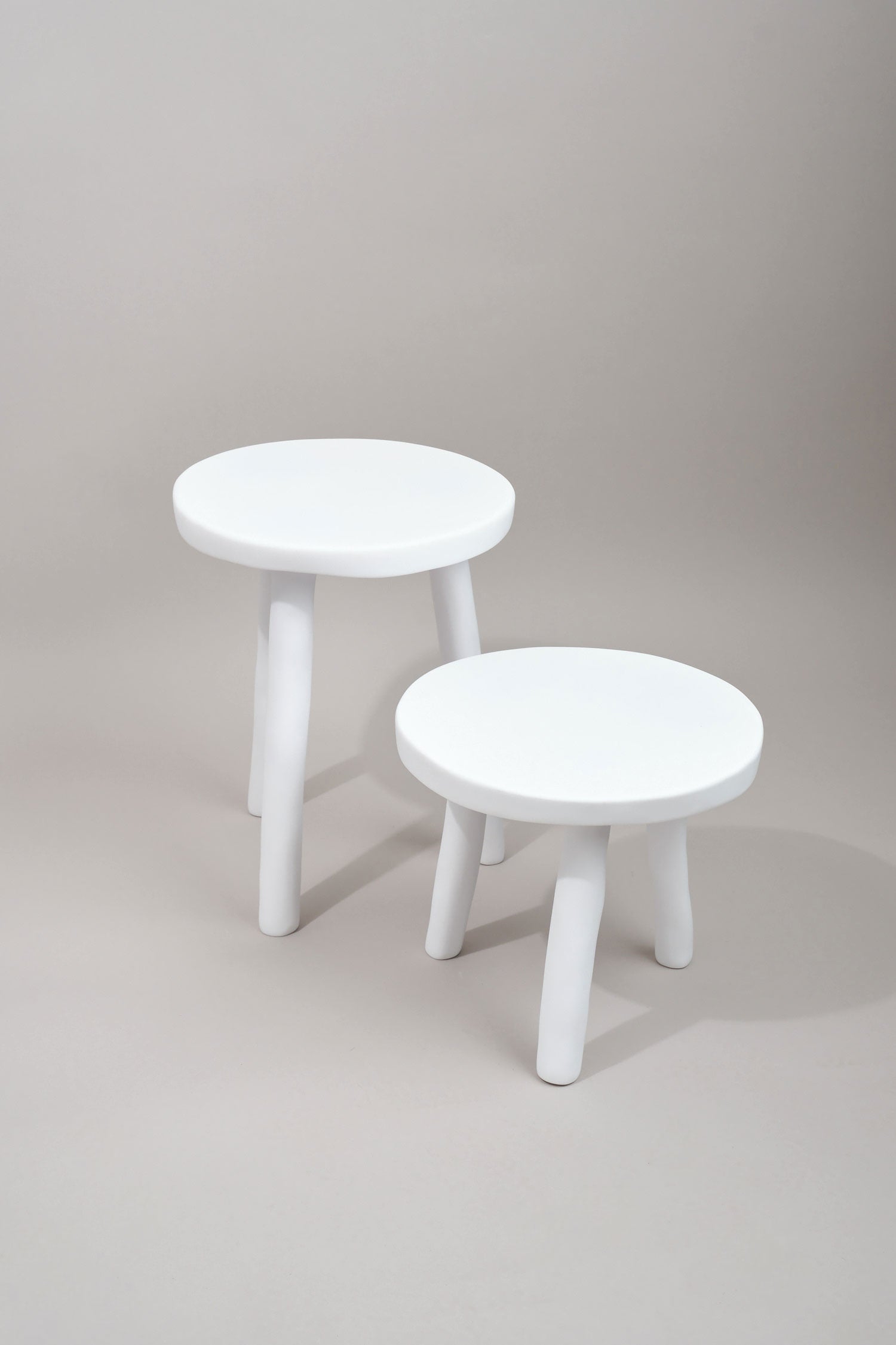 milking stool in white Tina Frey Designs