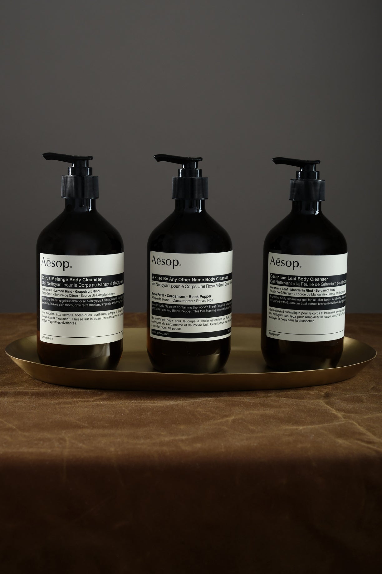 Aesop body cleansers