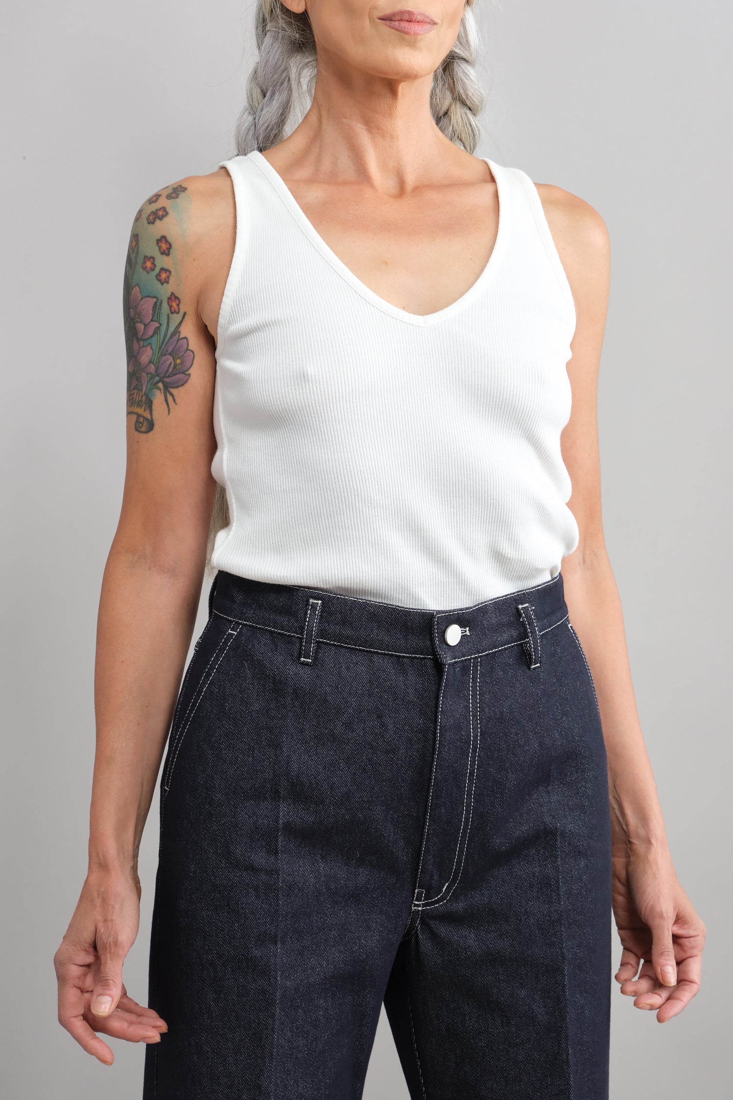 Front of Deeply Tank in Off White