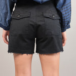 Back of Sybil Military Twill Short in Black