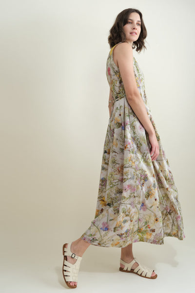 Anntian Sleeveless Dress in Print F Pressed Flowers – Cedar