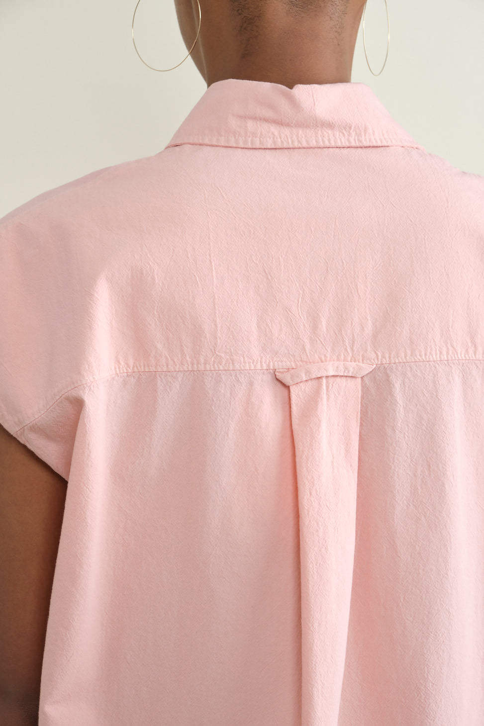 Back detailing on Sleeveless Shirt in Pink