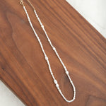Wwake Pearl Collage Necklace 14"