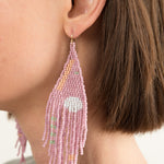 Salihah Moore Orb Lilac Hand Beaded Earrings