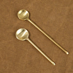 Gold Mini Spoon with gold thin spoon