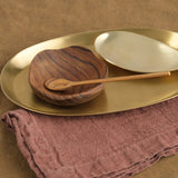 Be Home Home Kitchen Serving Teak Wavy Bowl Teak / 3" D X 1.25" H