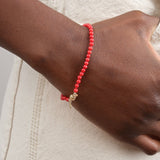 Beatrice Valenzuela Jewelry Bracelets Red Bamboo Coral Bracelet Red Bamboo Coral / 7" Chain