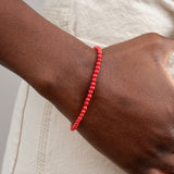 Beatrice Valenzuela Jewelry Bracelets Red Bamboo Coral Bracelet Red Bamboo Coral / 7" Chain