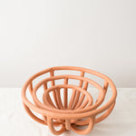SIN Large Prong Fruit Bowl in Terracotta