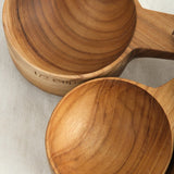 Be Home Home Kitchen Utensils Measuring Cups with Handle Teak